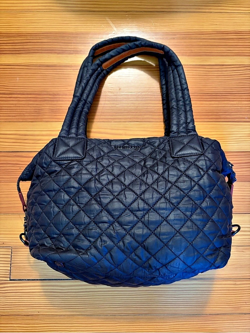MZ WALLACE Medium Metro Tote Deluxe Shoulder Bag Black